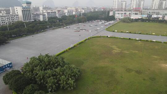 航拍广西桂林旅游景点城市风光