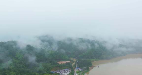 福建泰宁大金湖云雾航拍