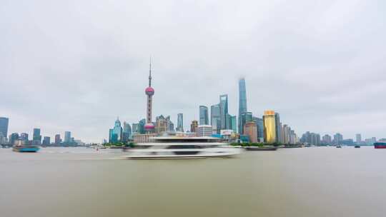 上海_上海外滩建筑群_延时摄影002视频素材模板下载
