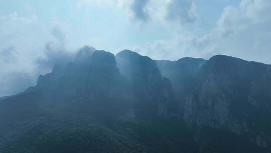 山峰航拍庐山风景区山脉山丘山岭山陵