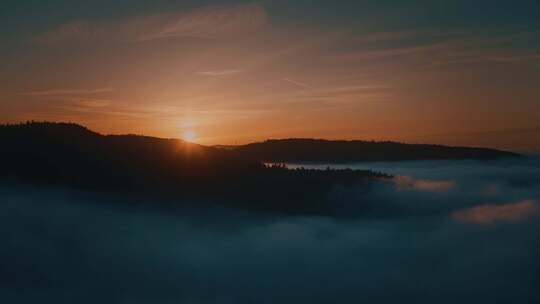 雾，山，霾，天空