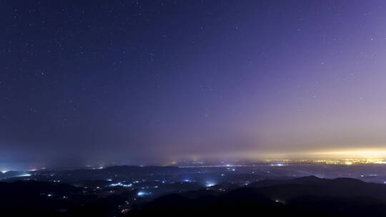 湖南长沙黑麋峰星空延时摄影