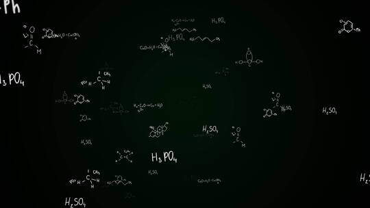 4k化学公式冲屏循环视频素材模板下载