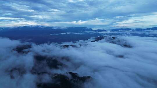 自然风景 农村 山川 云雾 边境 延时