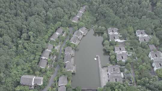 绍兴兰亭安麓酒店及绍兴阳明山航拍素材