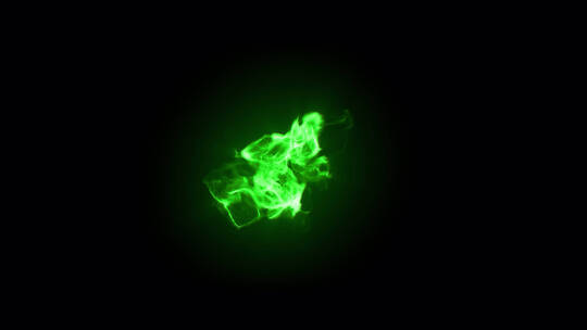 4k魔幻绿色神秘火焰旋转缭绕素材 (8)