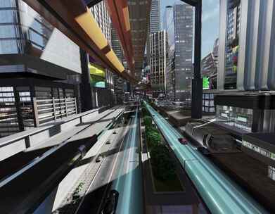 科幻未来科技智慧城市三维动画