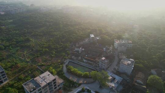 航拍福建新农村景观