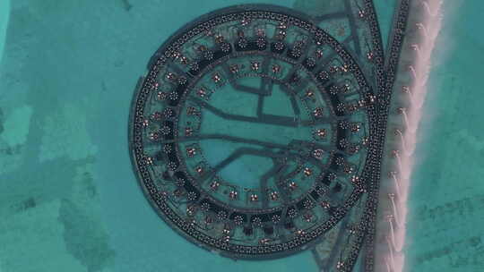 空中迪拜音乐喷泉俯瞰世界上最大的舞蹈喷泉