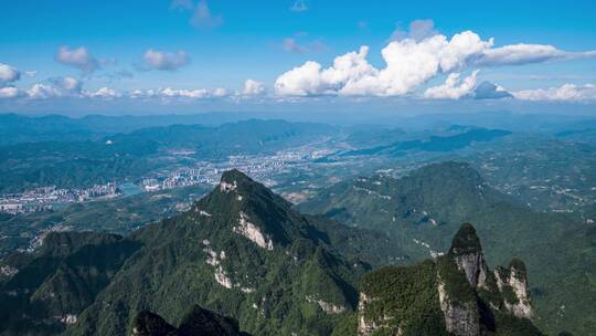 4K实拍湖南张家界天门山景区延时摄影