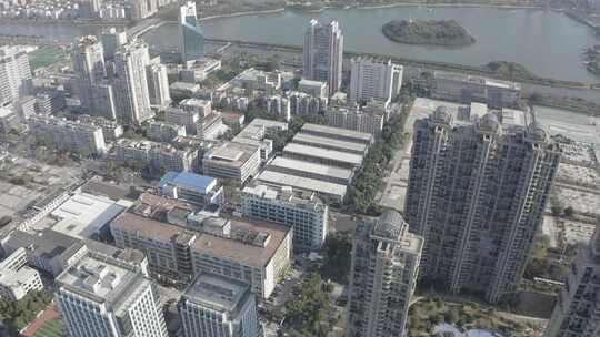 福建省厦门市思明区体育路城市大景街景航拍