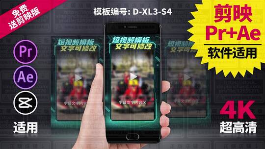 视频包装模板Pr+Ae+抖音剪映 D-XL3-S4