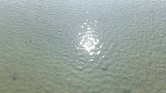波光粼粼水面清澈河水阳光溪流水面河面湖面视频素材模板下载