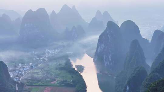 桂林山水漓江晨曦