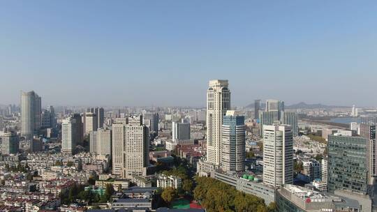 城市航拍江苏南京城市风光