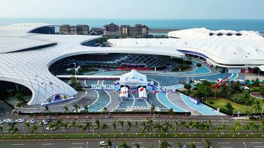 2025海口消博会航拍素材