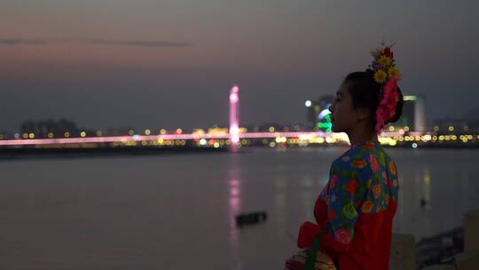 泉州浔埔女人看晋江大桥东海泰禾风景蟳蜅村