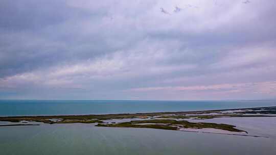 8K青海湖全景自然风光航拍延时