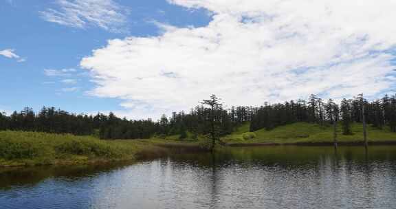 瓦屋山鸳鸯池 延时摄影 高山湖泊 海子