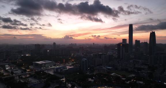 广东省东莞市城市风光航拍