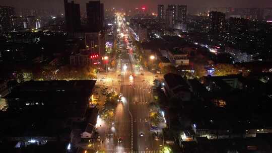 河南安阳夜景仓巷街航拍景点老街唯美古建筑