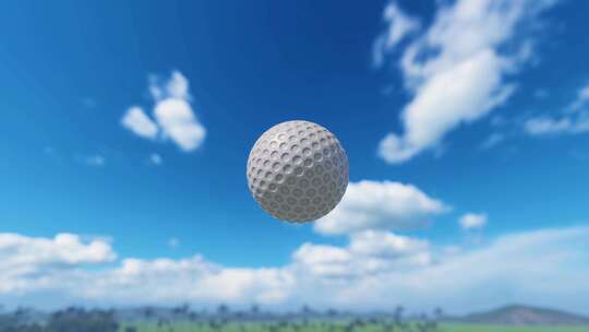 高尔夫球空中飞行 高尔夫球