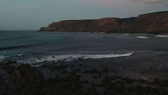 风景，海岸线，无人机，阿尔加维