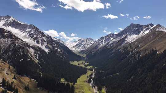 天山乌孙古道自然风光航拍