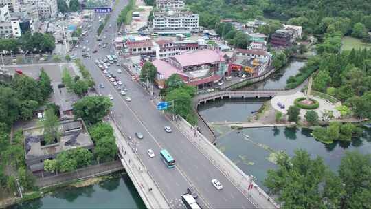 航拍贵阳市花溪区视频素材模板下载