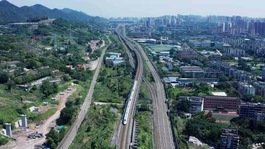 高铁火车动车铁路列车行驶