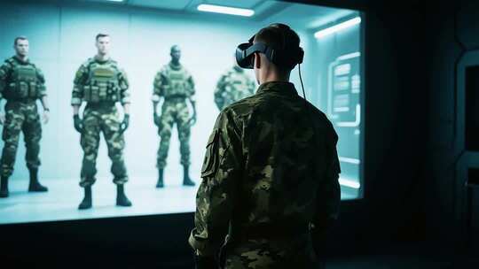 军人体验虚拟现实训练素材