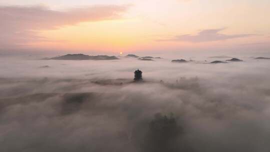 贵州湄潭中国茶海航拍