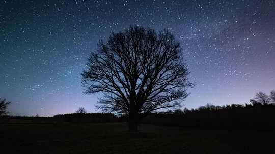 银河系 星轨 星系 夜晚