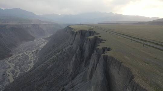 新疆塔城安集海大峡谷自然风光视频素材模板下载