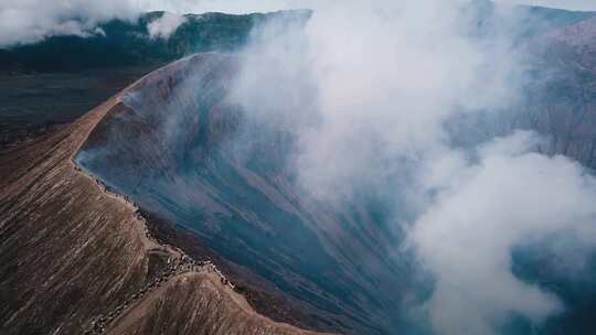 航拍Bromo火山