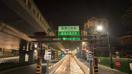 疫情下洛阳城市交通夜景