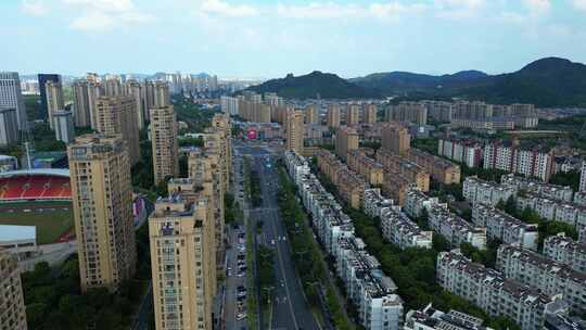 浙江 风光 城市航拍 交通 风景 高楼