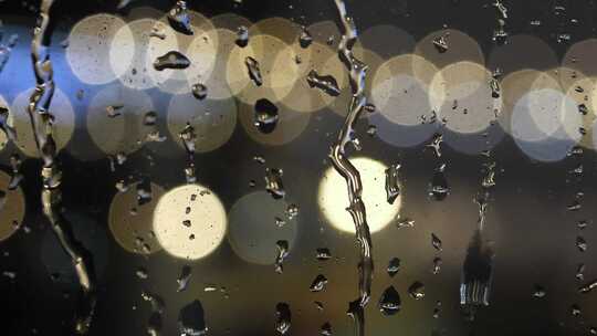 雨夜雨滴唯美玻璃水珠合集