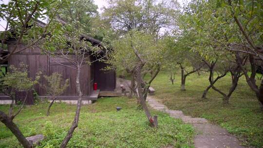 杭州国家西溪湿地公园雸雪屋4K视频素材