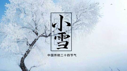 中国风小雪节气片头（小雪）
