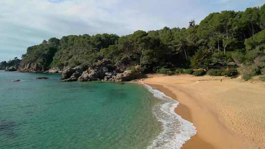 从上面捕捉Lloret De Mar海岸