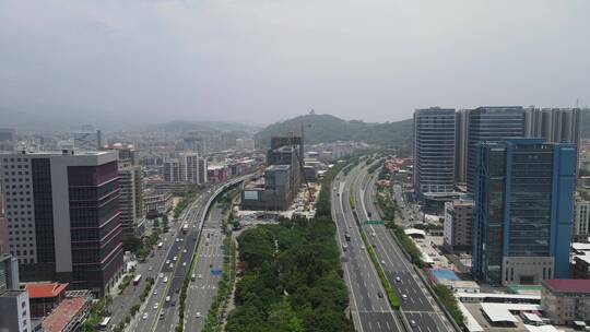 航拍福建泉州城市风光