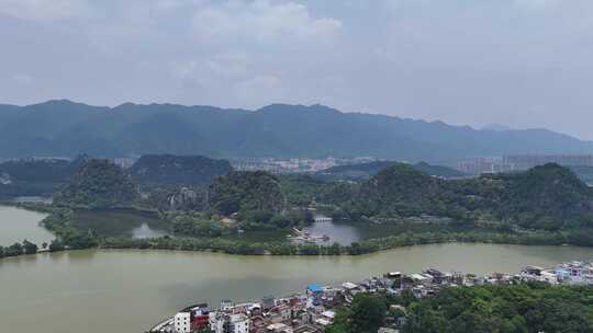 航拍广东肇庆七星山5A景区