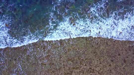 海南海岸海边海浪俯拍唯美大海美丽风景航拍