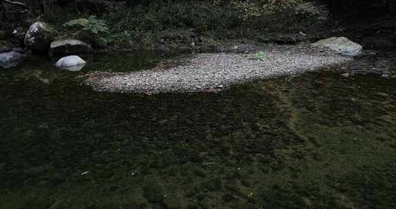 宁静山涧溪流 原生态景观 浙东小九寨