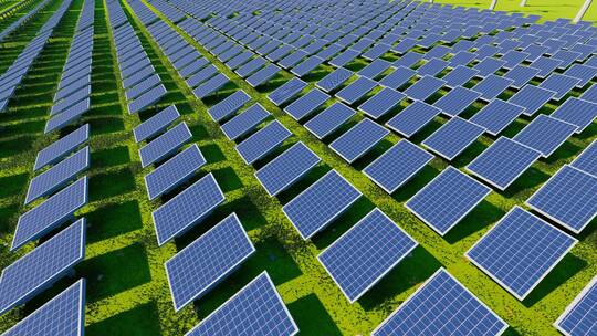 4K 绿色可再生新能源太阳能光伏发电视频素材模板下载