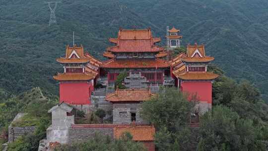 航拍洛阳偃师牛心山洪江寺