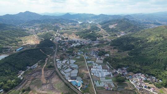 南方丘陵乡村农业种植农田航拍