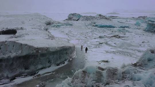 西藏来古冰川航拍冰河世纪4K