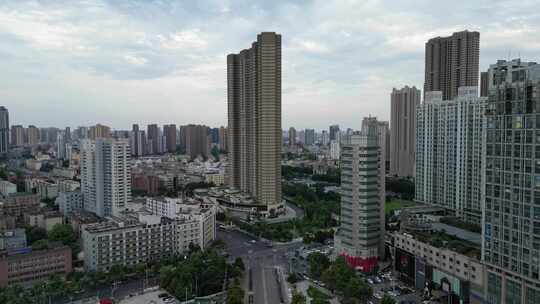 航拍安徽合肥老城区合肥大景